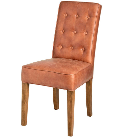 Tan Faux Leather Dining Chair